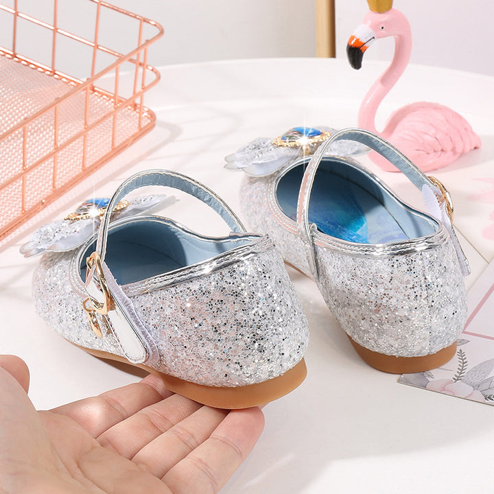Mädchen Glitzernde Ballerinas mit Blumendekor Drune