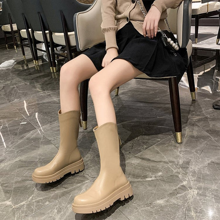 Damen Gummi-Stiefel mit rutschfester Sohle und hohem Schaft Drune