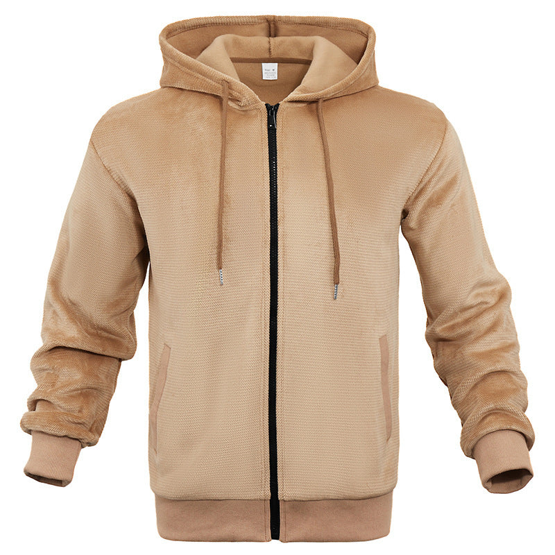 Herren sportlicher Zip-Hoodie aus atmungsaktivem Material mit Taschen Drune