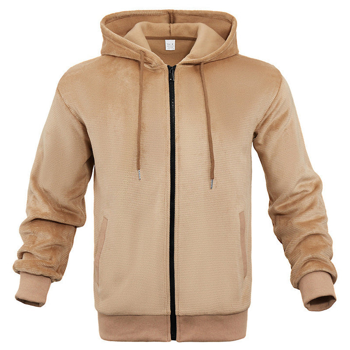Herren sportlicher Zip-Hoodie aus atmungsaktivem Material mit Taschen Drune