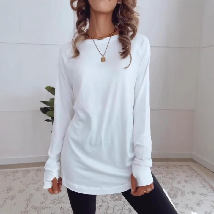 Damen Langarmshirt aus atmungsaktiver Baumwolle Drune