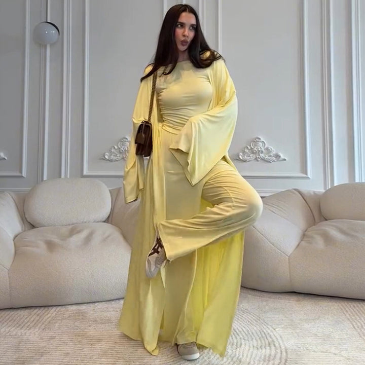 Damen weiter geschnittenes Jumpsuit-Set mit lässigen Ärmeln Drune