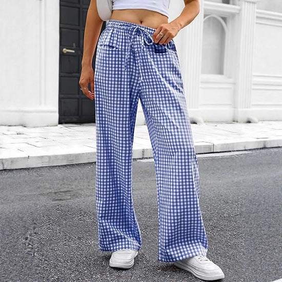 Damen luftige Karottenhose mit Kordelzug Drune