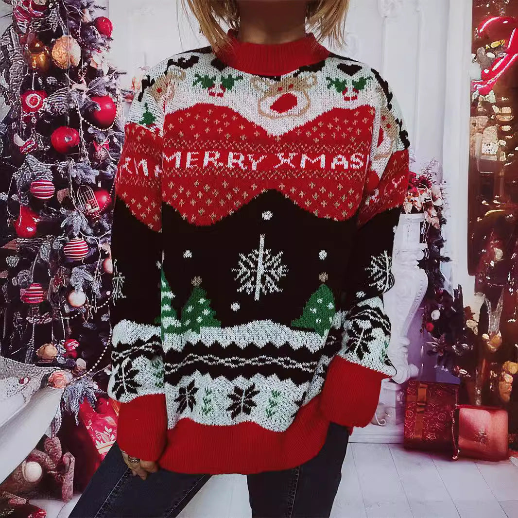 Damen Weihnachts-Pullover mit festlichem Design und gemütlichem Schnitt Drune