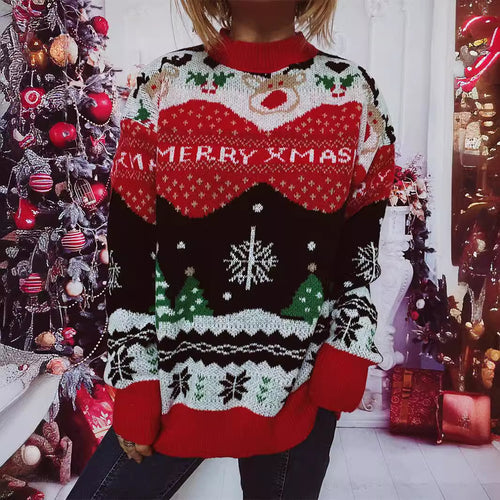 Damen Weihnachts-Pullover mit festlichem Design und gemütlichem Schnitt Drune