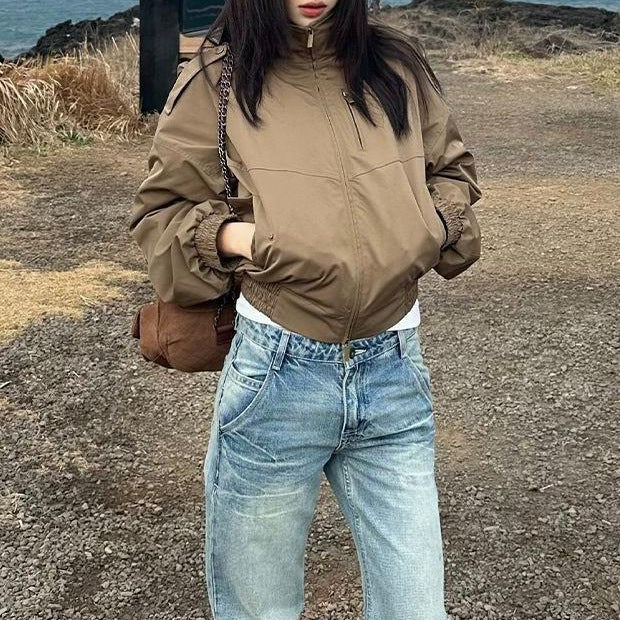 Damen Übergangsjacke mit voluminösen Ärmeln Drune