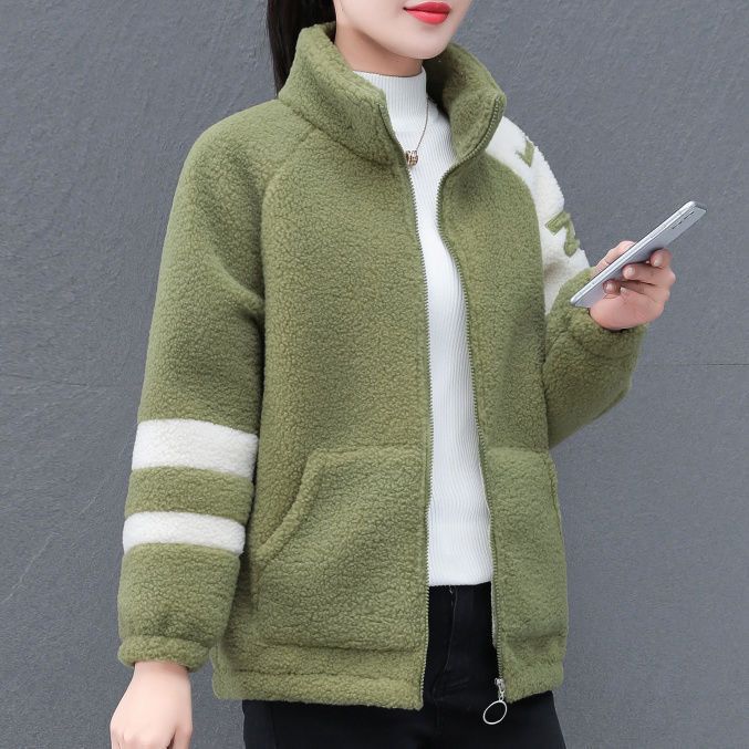 Damen Fleecejacke mit hohem Kragen und seitlichen Eingrifftaschen Drune