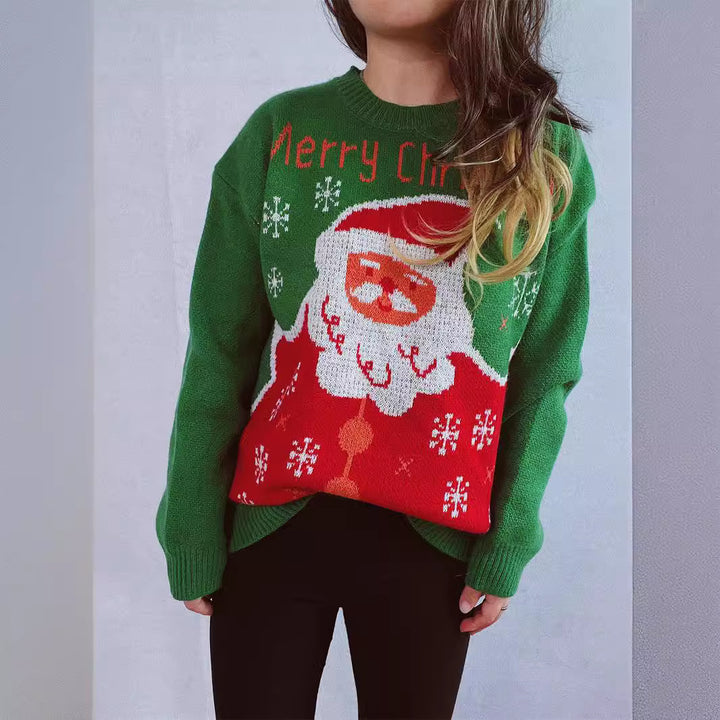 Damen Weihnachts-Pullover mit festlichem Design und hochwertigem Strick Drune