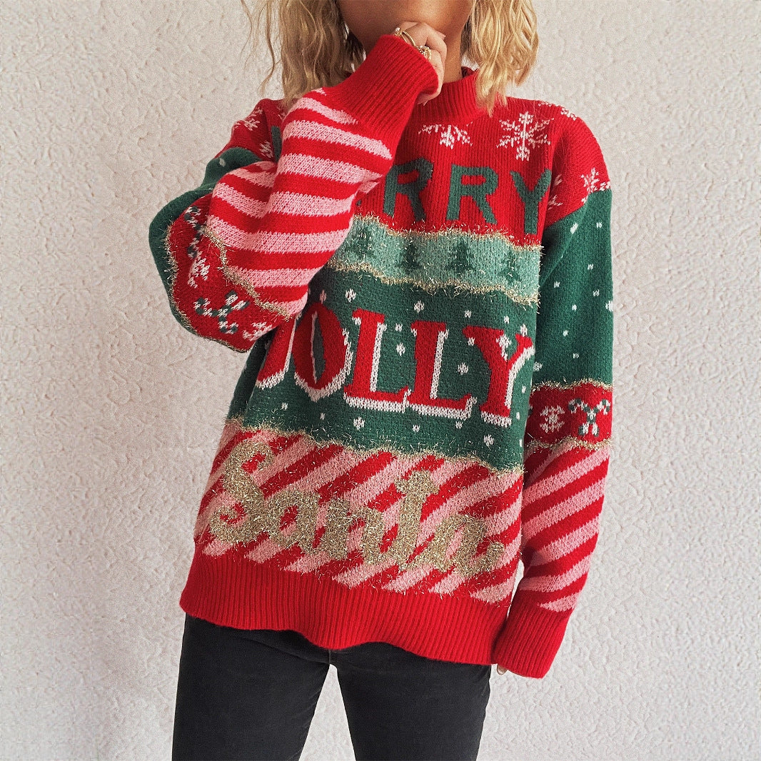 Damen Weihnachts-Pullover mit unverwechselbarem Motiv und gemütlichem Schnitt Drune