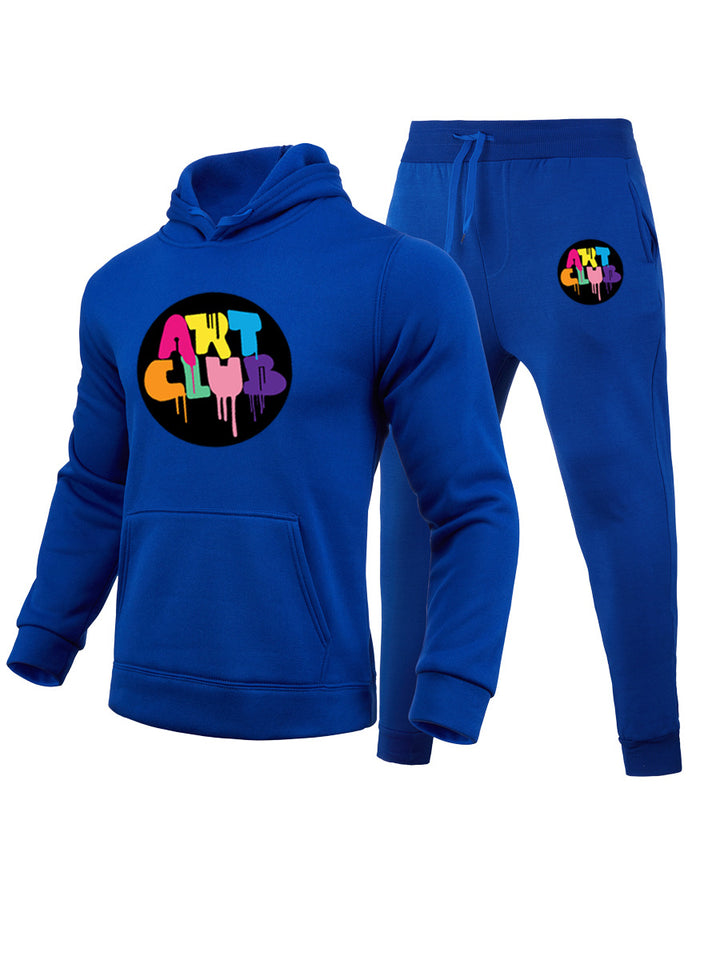 Damen Sportliches Sweatshirt und Jogginghose Set mit kreativen Druckdetails Drune