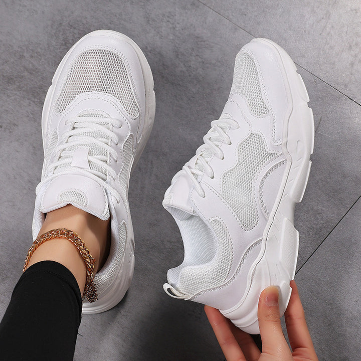 Damen nan moderner Komfort-Sneaker im Retro-Look mit atmungsaktivem Mesh, gepolsterter Ferse und profiliertem Leichtsohlenaufbau Drune