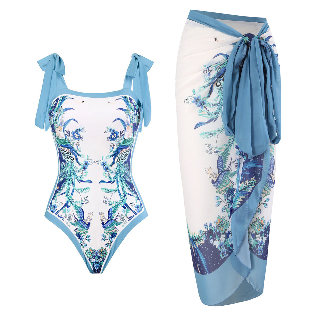 Damen Maxirock mit floralen Mustern und voluminösem Schnitt Drune