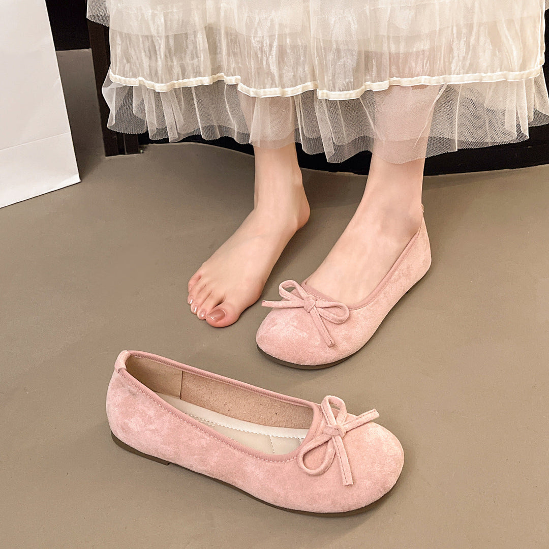 Damen Komfortable Ballerinas mit dekorativen Schleifen und hochwertigem Obermaterial Drune