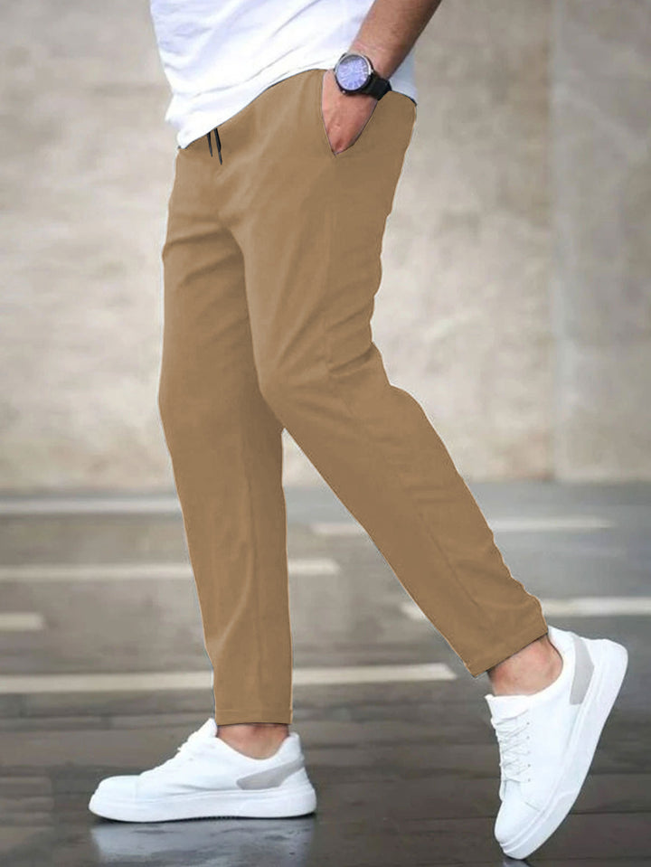Herren lässige Freizeithose mit elastischem Bund und praktischen Taschen Drune