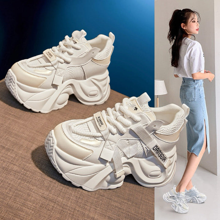 Damen Chunky Sneakers mit futuristischer Silhouette und atmungsaktivem Obermaterial Drune