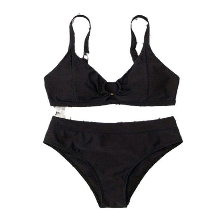 Damen Hochgeschnittener Bikini mit raffiniertem Ring-Detail Drune