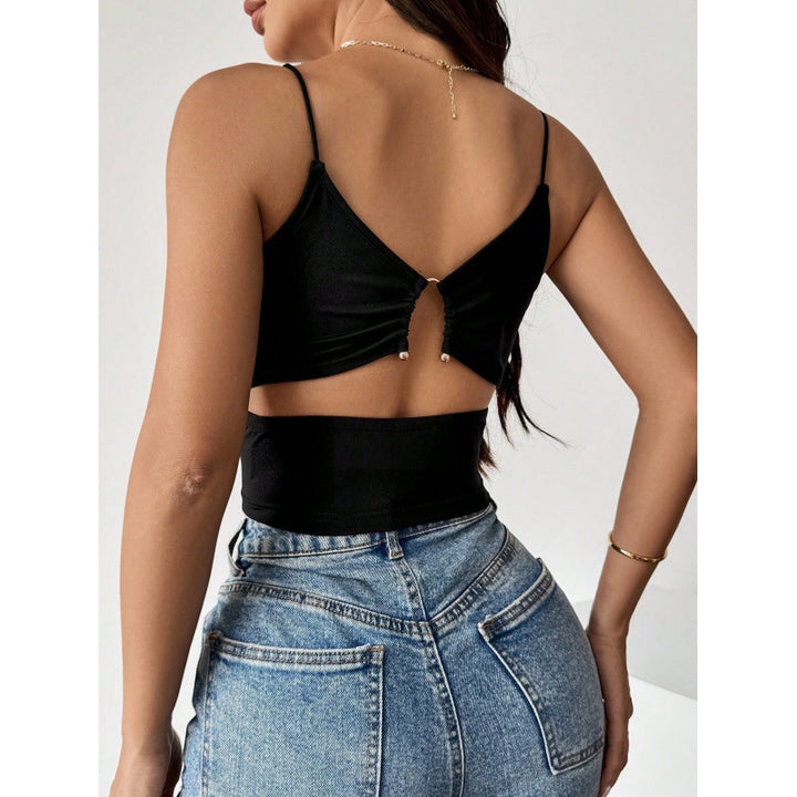 Damen Figurbetontes Spaghetti-Top mit leichtem Stretch Drune