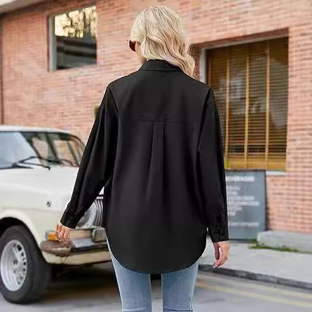 Damen Hemdbluse im lässigen Schnitt mit langen Ärmeln und modernen Details Drune