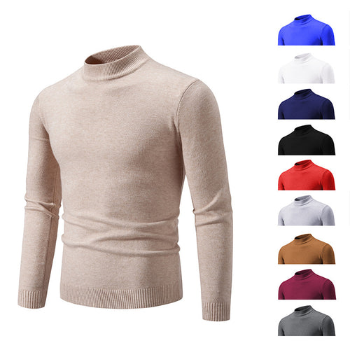 Herren Rollkragenpullover aus weichem Strickmaterial Drune
