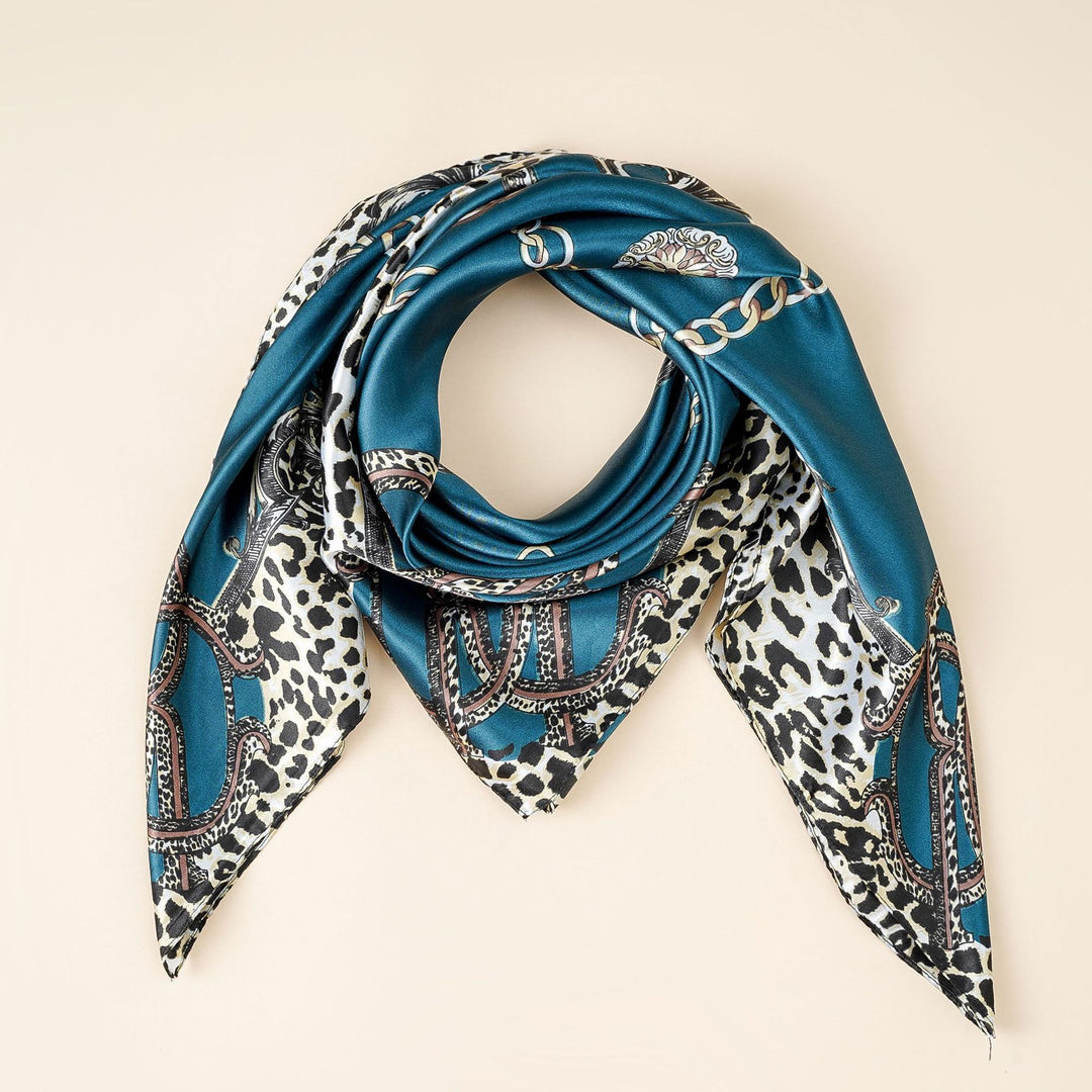 Damen Seidenschal mit elegantem Tiermuster und luxuriösem Design Drune