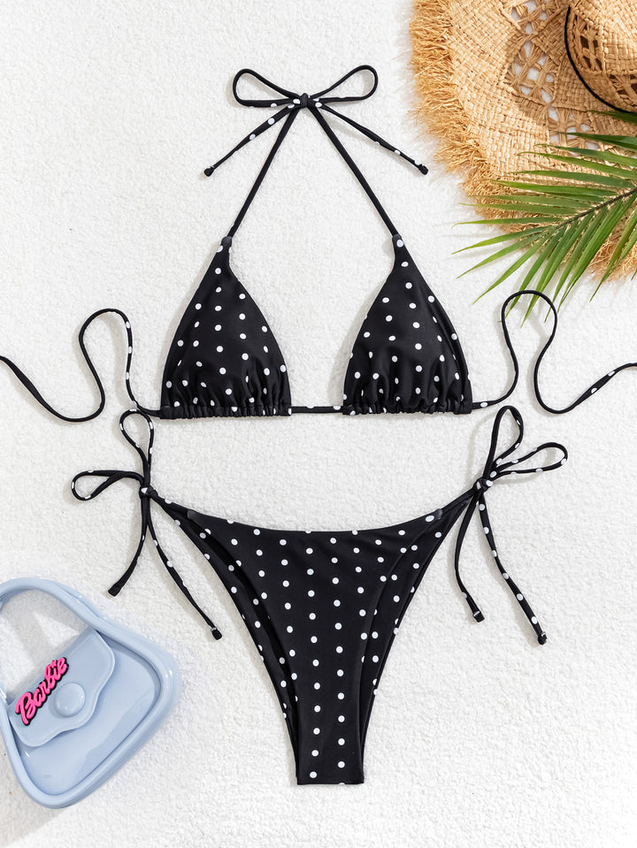 Damen Triangel-Bikini mit modischem Bindeband und strapazierfähigem Stoff Drune