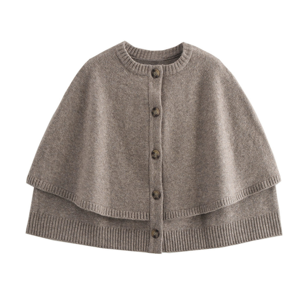 Damen Wolle Umhangjacke Drune