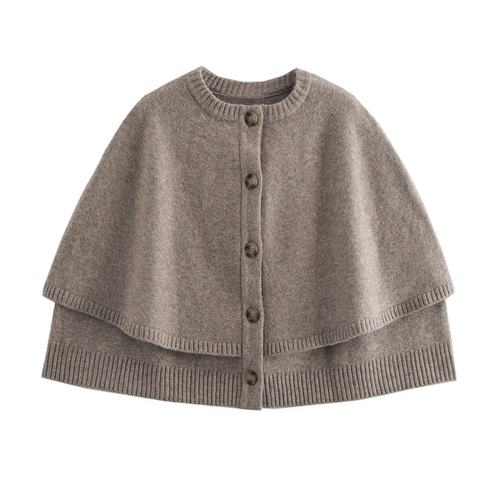 Damen Wolle Umhangjacke Drune