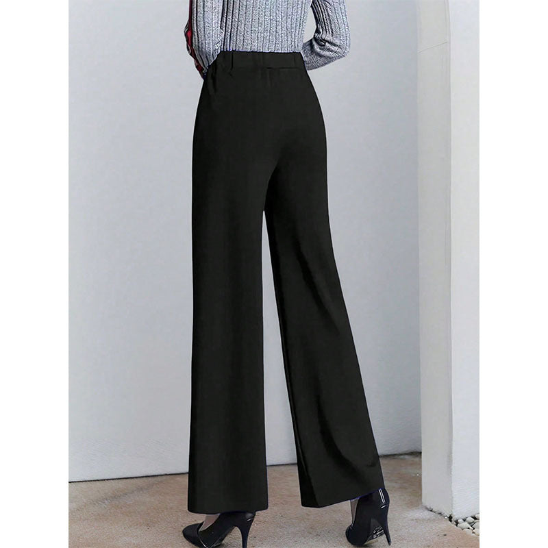Damen elegante Culotte mit hohen Taillenschnitt und seitlichen Eingrifftaschen Drune