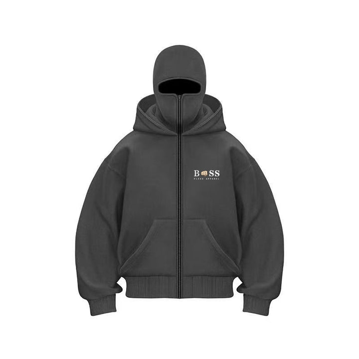 Damen Eco-Fleece Kapuzenjacke mit schützendem Hoher Kragen und praktischem Reißverschluss Drune