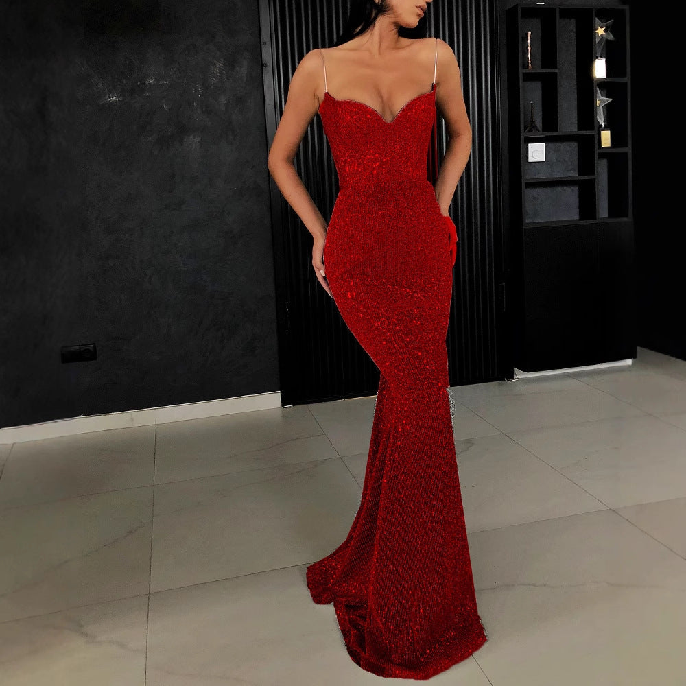 Damen Funkelndes Abendkleid im Sleek-Design Drune