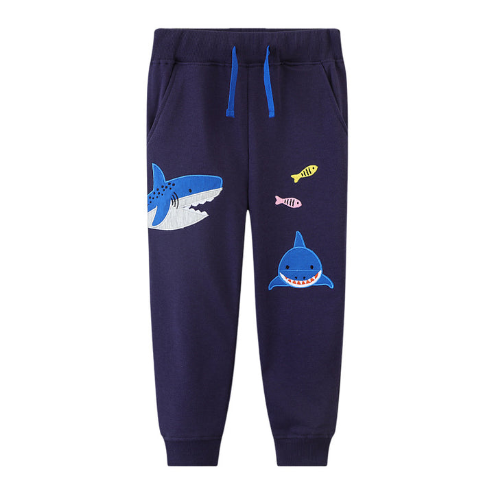 Jungen Sweatpants mit niedlichem Haifischmotiv Drune