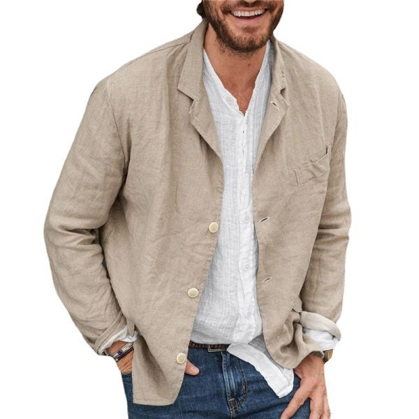 Herren Leichte und luftige Leinenjacke mit klassischem Schnitt Drune