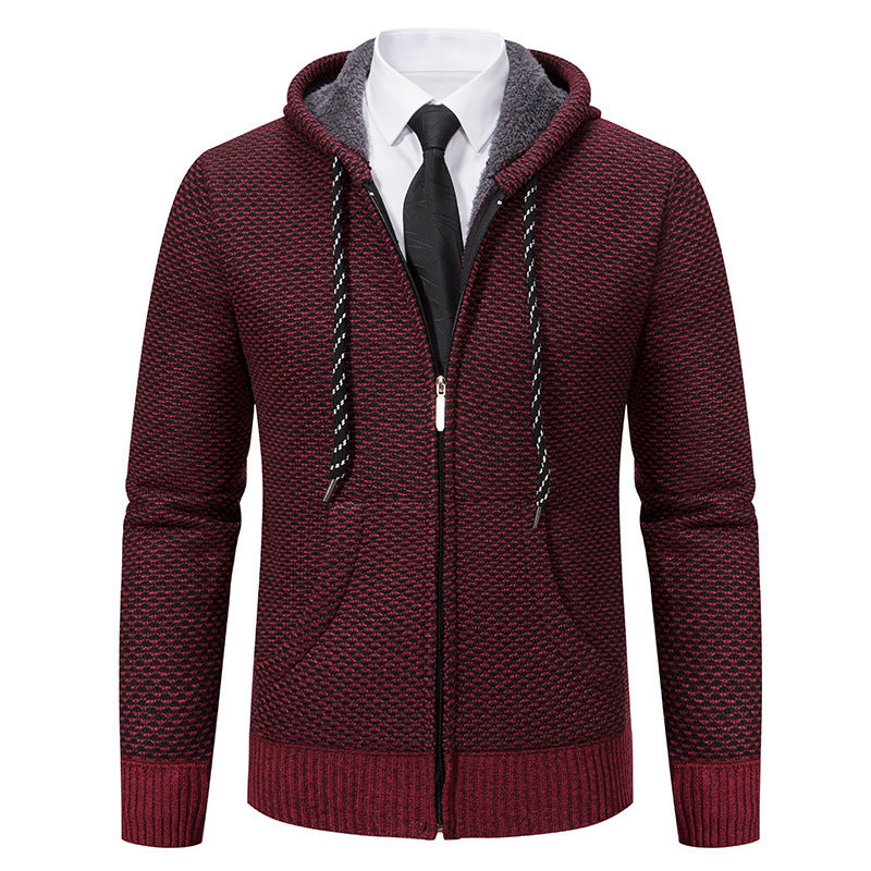 Herren stylische Kapuzenjacke mit weichem Innenfutter und eleganten Akzenten Drune
