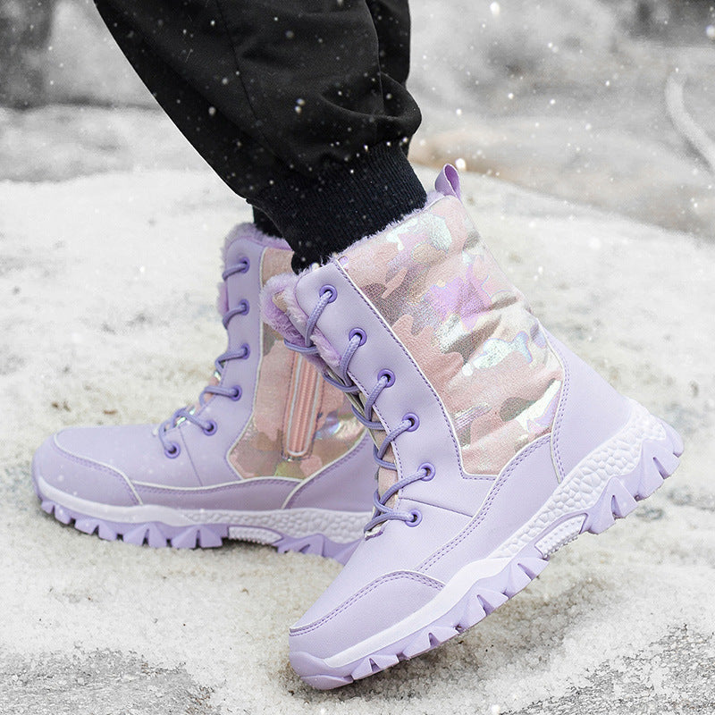 Damen Gefütterte Winterboots mit rutschfester Sohle und modischem Design Drune