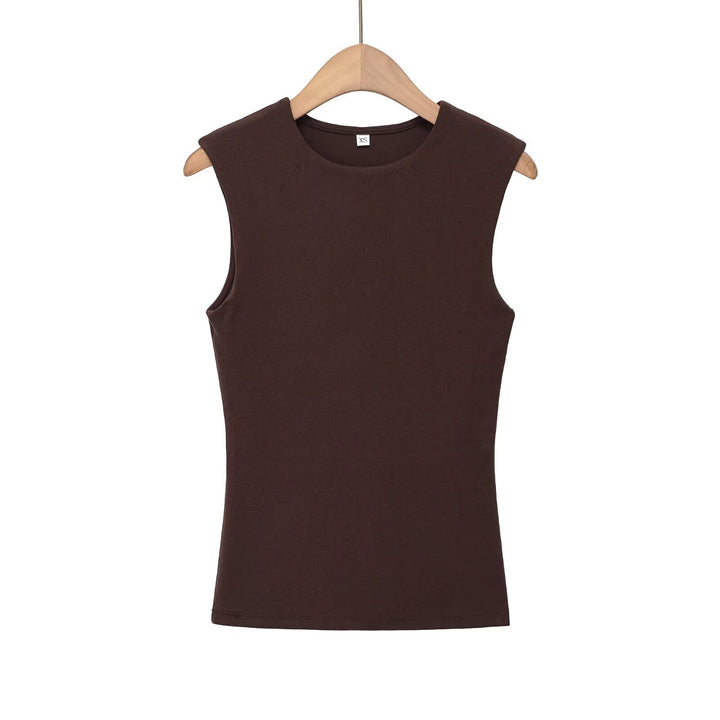 Damen ärmelloses Oberteil mit strukturiertem Look und hochwertiger Baumwolle Drune