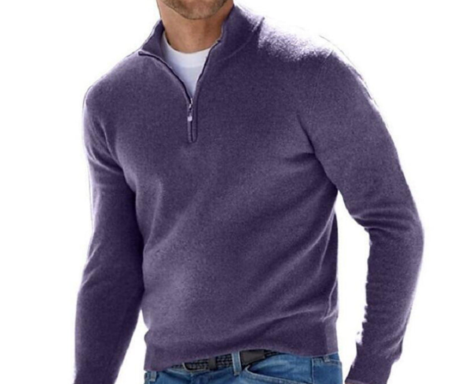 Drune | Feinstrick Wollmischung Slim Fit Reißverschluss Im Kragen