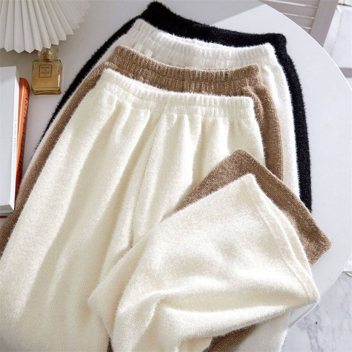 Damen Weiche Fleece-Hosen mit elastischem Bund Drune