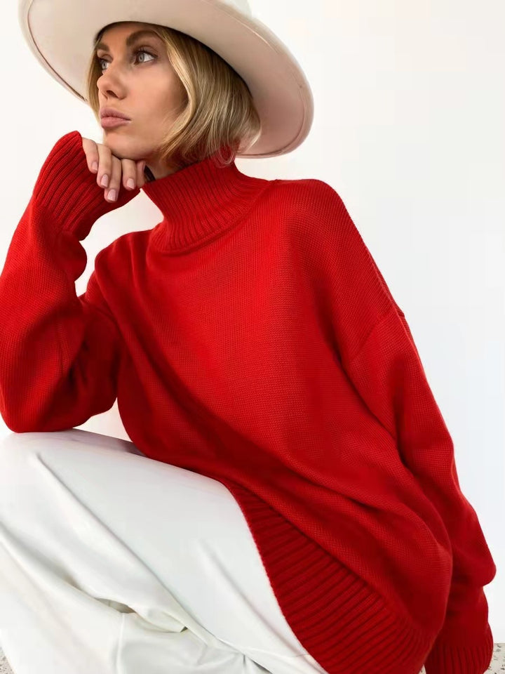 Damen modischer Rollkragenpullover Drune