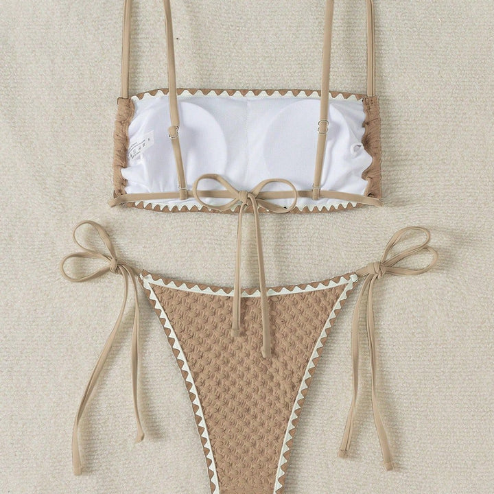 Damen Geripptes Bandeau-Bikinioberteil Drune