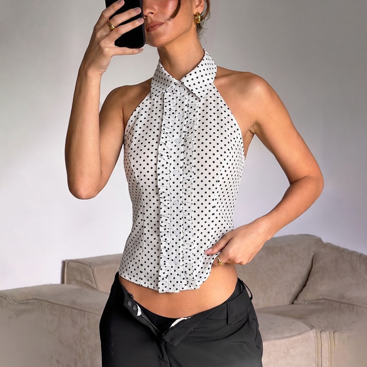 Damen Hemd mit Rüschendetails Drune