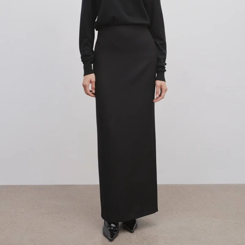 Damen elegante Maxikleid mit schmalem, fließendem Schnitt Drune