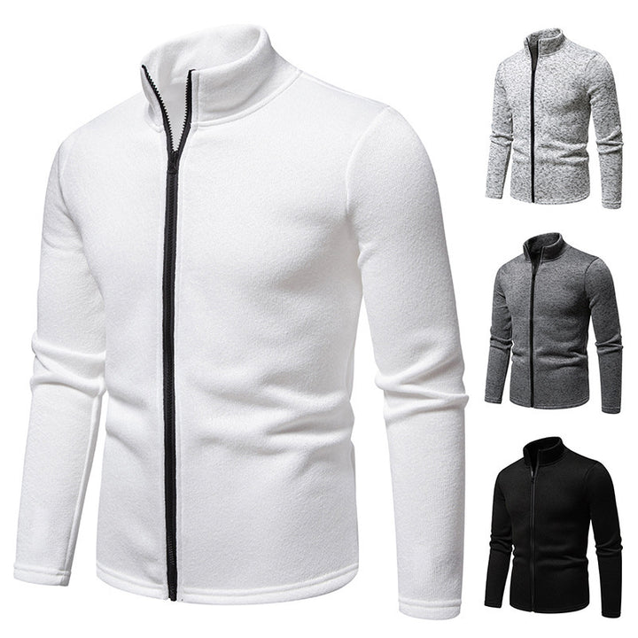 Herren Fleecejacke mit Stehkragen und durchgehendem Reißverschluss Drune