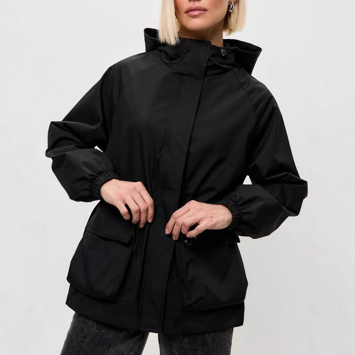 Damen funktionale Windjacke mit Kapuze Drune