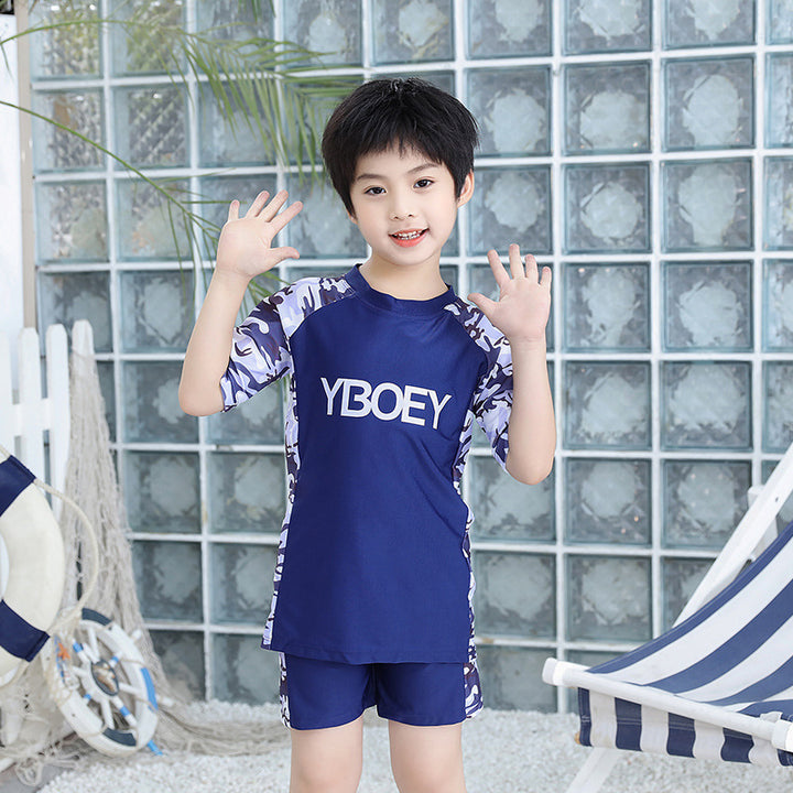 Jungen UV-Schutz Schwimmanzug mit kurzen Ärmeln Drune