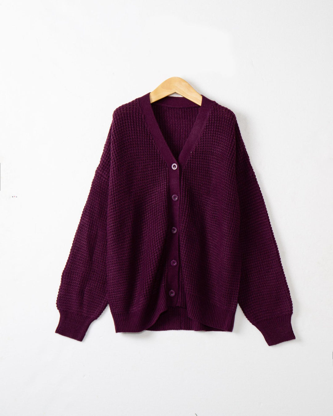Damen Strickjacke mit strukturiertem Muster und praktischen Knopfdetails Drune