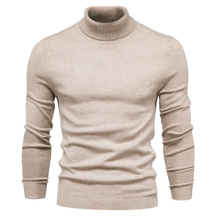 Herren nan schmal geschnittener Rollkragenpullover aus Merino-Baumwollmix mit hohem Kragen Drune
