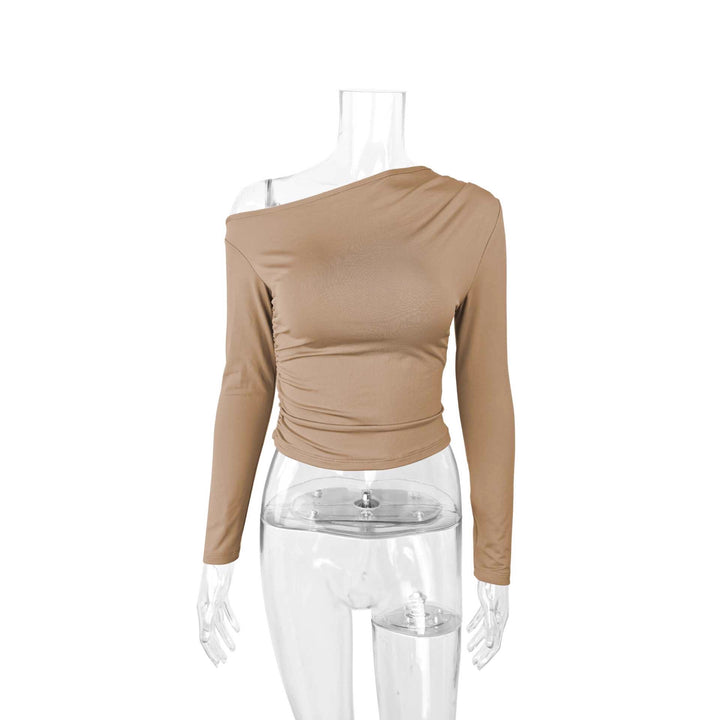 Damen Langarmshirt mit asymmetrischem Ausschnitt und figurformendem Schnitt Drune