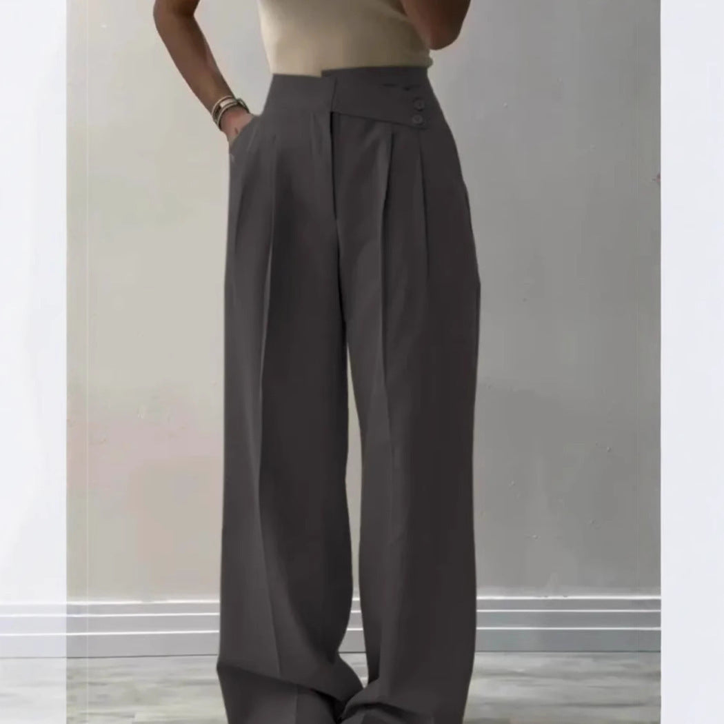 Damen Elegante und weite Bügelfaltenhose Drune