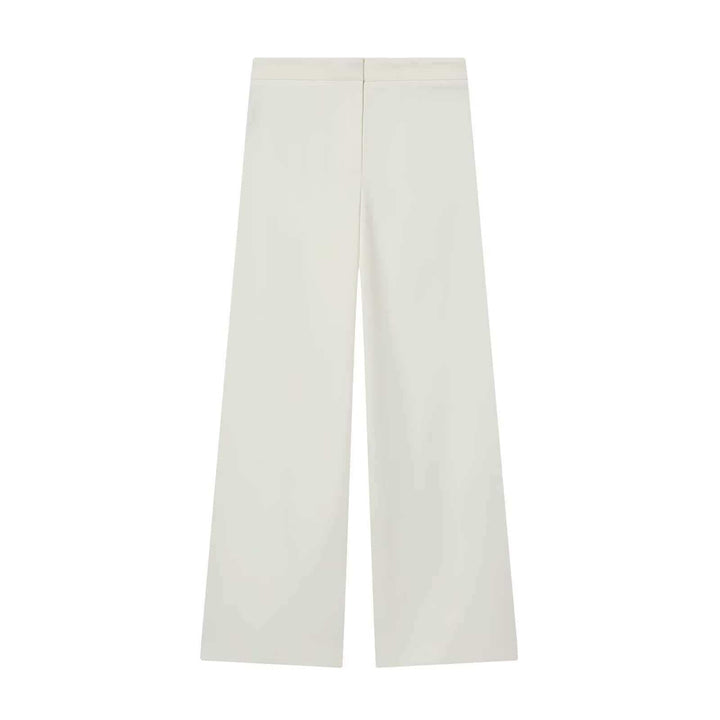 Damen nan elegante High‑Waist Weitbein-Anzughose mit flachem Bund und verdeckter Naht Drune