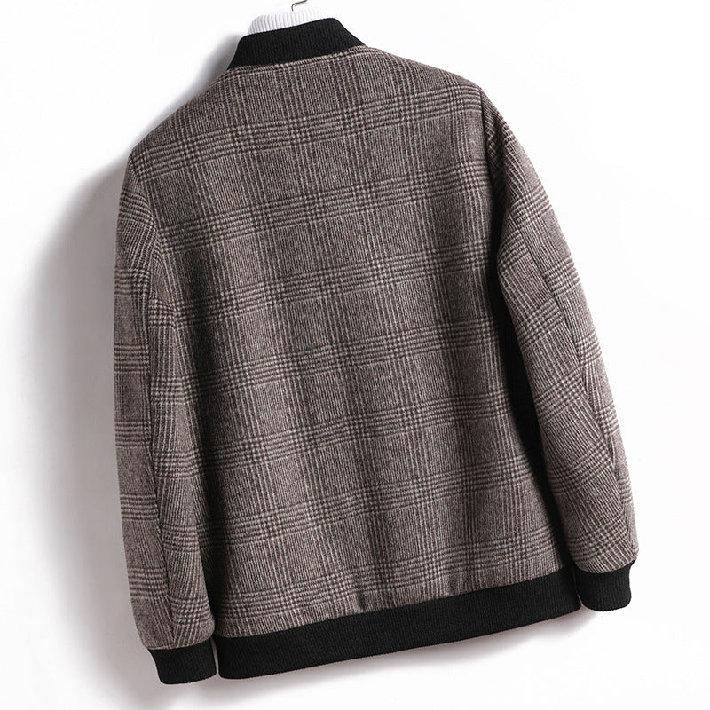 Herren modische Karojacke mit elastischen Bündchen und praktischen Taschen Drune